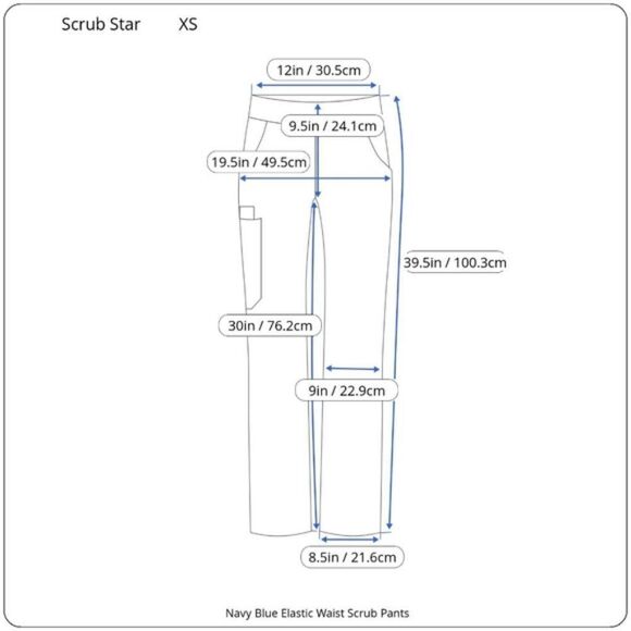 Scrubstar Women Blue Pull On Cargo Scrub Pants XS - Picture 15 of 15